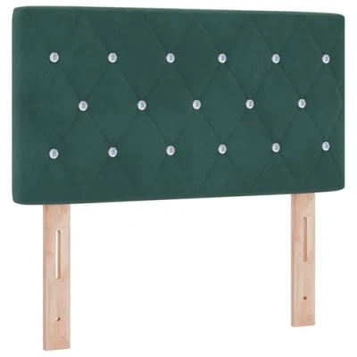 Afbeelding van vidaXL Hoofdbord met Kristallen Knopen Ge tuft Donkergroen 80 cm Fluweel