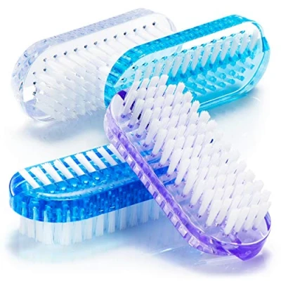 Afbeelding van COM FOUR® 4x handwasborstel in felle kleuren nagelborstel voor hand en nagelreiniging (04 stuks kleurrijk)