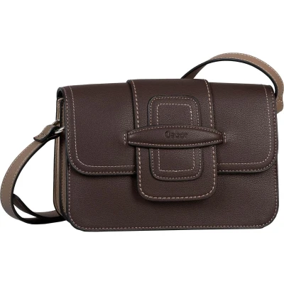 Afbeelding van Gabor Schoudertas Anouk Flap Bag Mixed Brown Donkerbruin