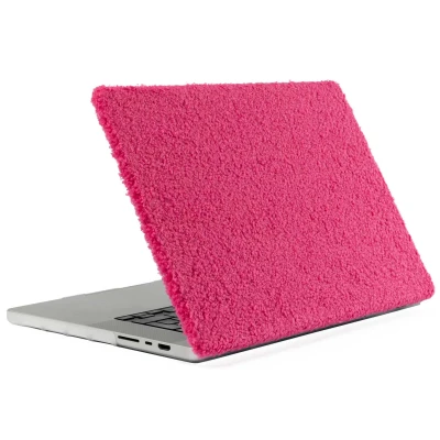 Afbeelding van Teddy Hard Cover / Hardcase MacBook Pro 13 Inch (2020 2022) Textiel Hot Pink Roze iMoshion