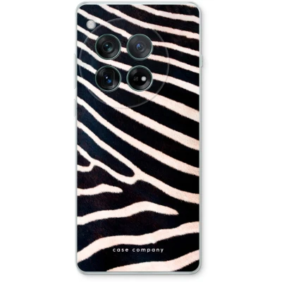 Afbeelding van Case Company® hoesje geschikt voor OnePlus 12r Zebra Soft Cover Telefoonhoesje Bescherming aan alle Kanten en Schermrand