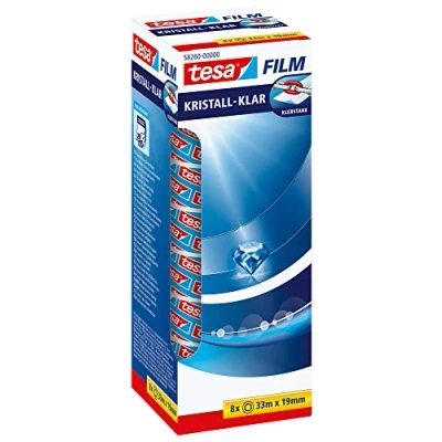 Afbeelding van tesa 58260 00000 00 Plakband Kristalhelder Transparant (l x b) 33 m 19 mm 8 stuk(s)