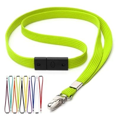Afbeelding van Groen Keycords met Veiligheidssluiting en metalen haak 10 Stuks Breakaway Keycord Lanyards