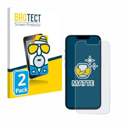 Afbeelding van BROTECT (2 Stuks) Antireflecterende Beschermfolie voor Apple iPhone 14 Anti Glare Screen Protector, Mat, Ontspiegelend