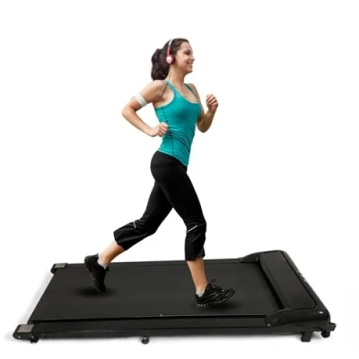 Afbeelding van Elektrische loopband, slim walking pad, gemotoriseerd, ruimtebesparend, compact x thuis, kantoor, werk
