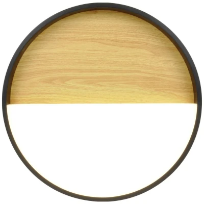Afbeelding van ECO Light 9350 M WO VISTA LED plafondlamp 32 W Hout, Zwart
