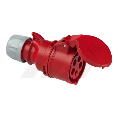 Afbeelding van Sirox CEE contrastekker IP 44, 5 polig, 400 V, 6 h 16 A, rood