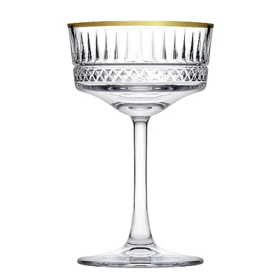 Afbeelding van Pasabahce Champagnecoupe Elysia 26 cl Transparant Goud 4 stuk(s)