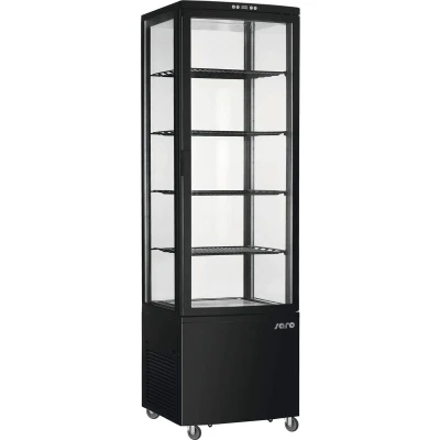 Afbeelding van Koelvitrine staande model Sven zwart 235L (H)168,9x(B)51,5x(D)48,5
