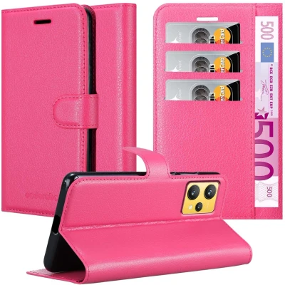 Afbeelding van Cadorabo Hoesje geschikt voor Realme 9 4G / PRO+ in KERSEN ROZE Beschermhoes met magnetische sluiting, standfunctie en kaartvakje Book Case Cover Etui