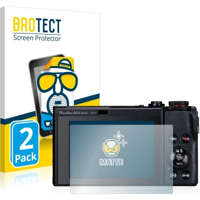 Afbeelding van BROTECT Screenprotector voor Canon PowerShot G5 X Mark II Folie Beschermfolie matte (2 Stuks)