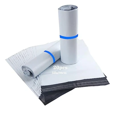 Afbeelding van HVDHYY Grote verzendzakken, ondoorzichtig, plastic, 50 cm x 70 cm, 20 stuks, kunststof, zelfklevend, verschillende maten, voor het vervoer van kleding, goederen en textiel, extra groot