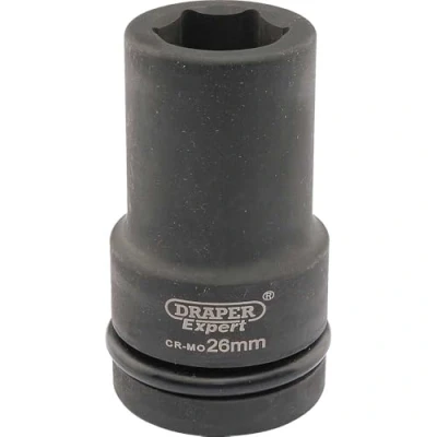 Afbeelding van Draper Expert Hi Torq zeskantige diepbedsocket 1 inch vierkantaandrijving 26 mm