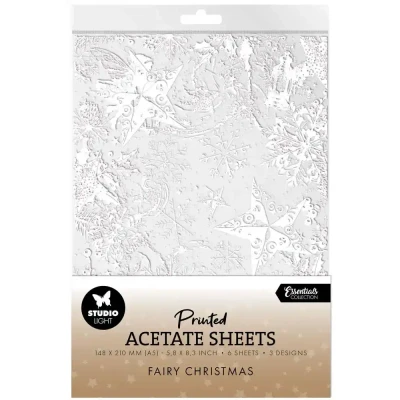 Afbeelding van Acetate Sheets Snow, Fairies Christmas Essentials nr.18
