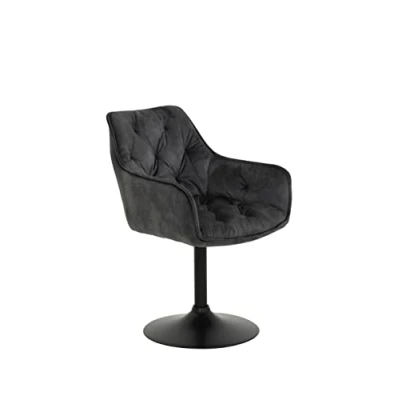 Afbeelding van Apollo Birte fauteuil, fluweel, metaal, antraciet, per stuk verpakt