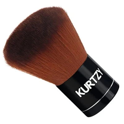 Afbeelding van Kurtzy Make Up &amp; Foundation Kabuki Kwast 7 cm Synthetische Gezichts Voor Vloeibaar Poeder, Blush Crème Cosmetica Premium Mineraal Poeder Blenden, Buffing en Stippelen