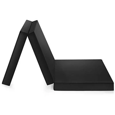 Afbeelding van Sleepling 192894 P opvouwbare matras, logeermatras, noodbed, van microvezel, Made in EU, Ökotex 100, universele hardheidsgraad, overtrek wasbaar, afmetingen 65 x 196 8,5 cm, zwart