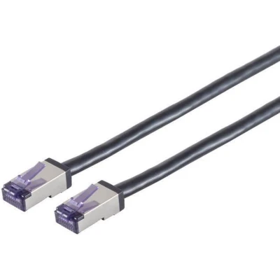Afbeelding van Lanview Cat6a HIGH Flex S/FTP Zwart 25cm Ultra (S/FTP, CAT6a, 0.25 m), Netwerkkabel
