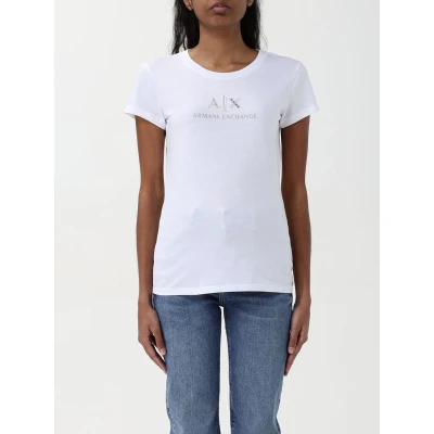 Afbeelding van Armani Exchange Arte Sella, glanzend logo, regular fit, wit, L, optic white, L