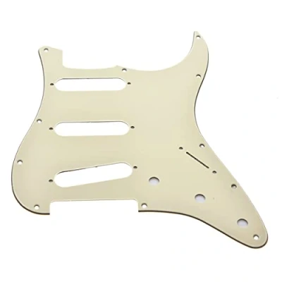 Afbeelding van KAISH 11 Hole ST/Strat Stijl Gitaar Slagplaat Brug Omgekeerd ST Pick Guard voor Jimi Hendrix Stratocaster/Strat Verouderd Wit