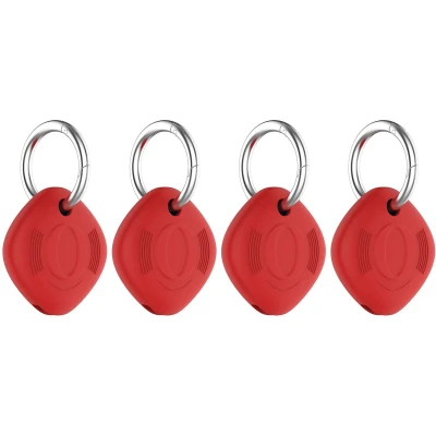 Afbeelding van Cazy Hoesje geschikt voor Samsung SmartTag Tag Rood 4 stuks