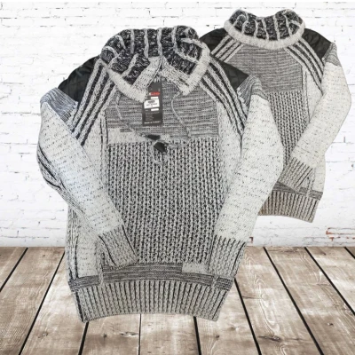 Afbeelding van Stoere herentrui met col wit S Violento Truien en sweaters