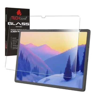 Afbeelding van TECHGEAR Galaxy Tab S8 Plus 12,5 inch GLASS Edition (SM X800 / SM X806) Screenprotector van gehard glas [9H taaiheid] [HD helderheid] [krasbestendig] [No Bubble] Gemaakt voor Samsung S8+ 2022
