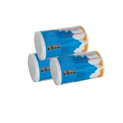 Afbeelding van Afvalzakken Premiumline bijzonder scheurvast en waterdicht met handvat / (10 liter, verpakking van 3 stuks)