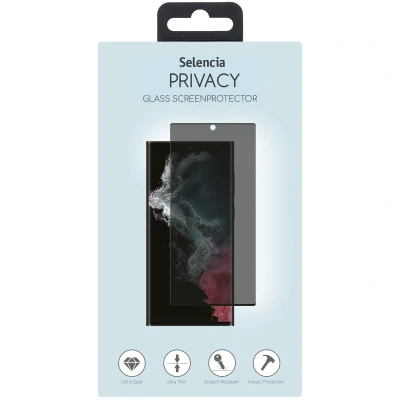 Afbeelding van Screenprotector Samsung Galaxy S23 Ultra: Selencia Gehard Glas Privacy