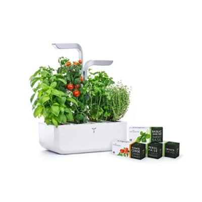 Afbeelding van Véritable® GARDEN CLASSIC Kweektafel Slimme Kruidenpot Met Bewateringssysteem en Adapt LED Licht Plantenbak Kruidenbak Inclusief 4 Lingots® kruiden navulling Wit