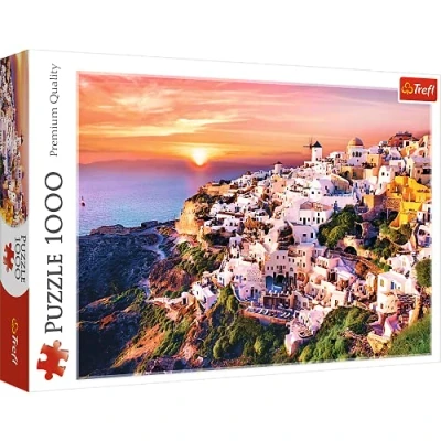 Afbeelding van Trefl Zonsondergang Santorini puzzel 1000 stukjes