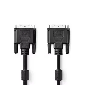 Afbeelding van DVI kabel D 24+1 pins male 3,0 m Zwart Nedi