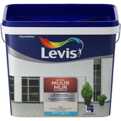 Afbeelding van Levis Gevelverf Zijdeglans 5l Hoevewit