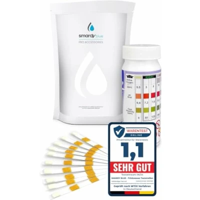Afbeelding van smardy Set 50x Water test strips 3in1 drinkwater sneltest voor actieve zuurstof, pH waarde, zuurtegraad, eenvoudige controle van de waterkwaliteit