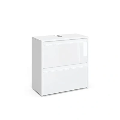 Afbeelding van Vicco Wastafelonderkast Majest, wit/wit hoogglans, 60,2 x 62,1 cm