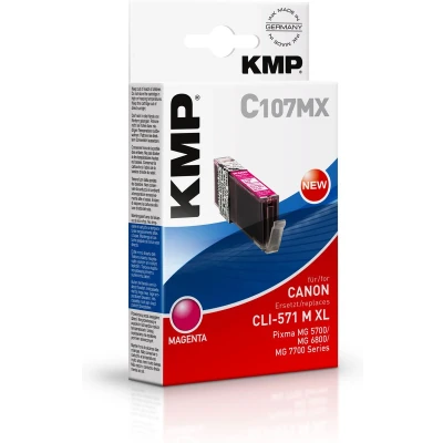 Afbeelding van KMP Inktcartridge vervangt Canon CLI 571M XL Compatibel Magenta C107MX 1569,0006