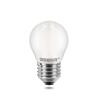 Afbeelding van E27 LED Filament Kogellamp 4W Extra Warm Wit Dimbaar Mat