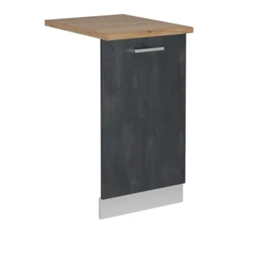Afbeelding van Vicco Afwaspaneel R Line, zwart beton, 45 cm, AP eiken