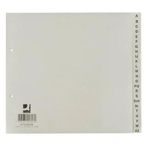 Afbeelding van Q CONNECT tabbladen set A Z 1/2 uit pp grijs