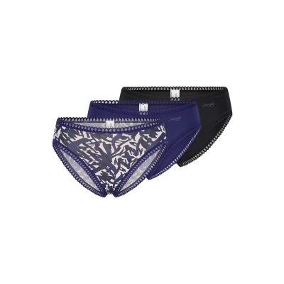 Afbeelding van sloggi GO Crush High leg 3 pak Dames Onderbroek Blauw DonkerCombinatie Maat S