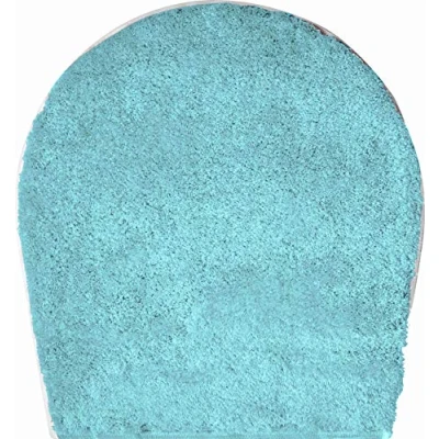 Afbeelding van Grund Badmat 27 mm, Ultrazacht en absorberend, Antislip, 5 jaar garantie, MELANGE, WC deksel 47x50 cm, licht turkoois