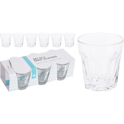 Afbeelding van Borrelglaasjes setje van 6x stuks Shotglazen