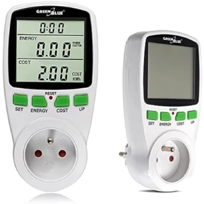 Afbeelding van Greenblue GB202 Vermogensmeter Wattmeter display meettijd met penaarde