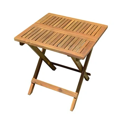 Afbeelding van Spetebo Eucalyptus tuintafel, 50 x cm, houten klaptafel, bistrotafel, biertuin, tafel