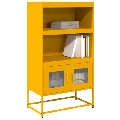 Afbeelding van vidaXL Hoge kast 68x39x123 cm staal mosterdgeel