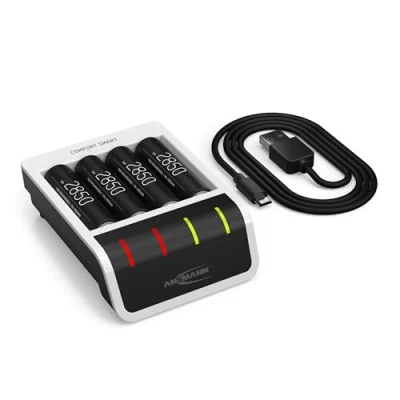 Afbeelding van Ansmann batterijlader Comfort Smart incl. 4x AA batterijen 2850mAh automatische met Perfect 7 laadtechniek &amp; reparatiemodus