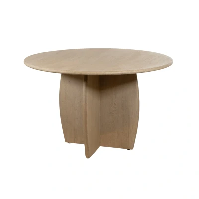 Afbeelding van Steigerhouten Eetkamertafel Ø120, Acacia Weathered Wood
