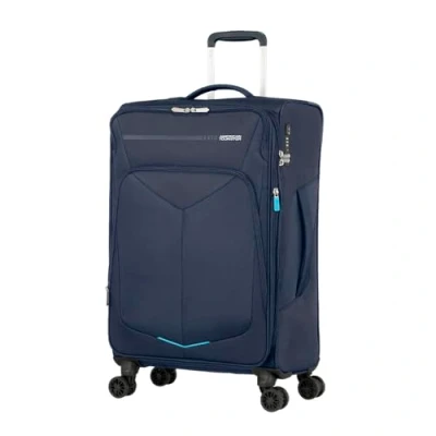 Afbeelding van American Tourister Summerfunk Spinner 67 Expandable navy Zachte koffer