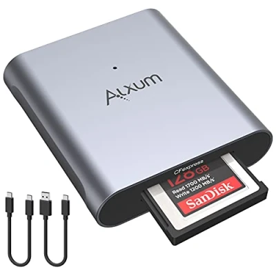 Afbeelding van Alxum CFexpress kaartlezer, USB C 3.1 Gen 2 naar Type B geheugenkaartlezer adapter tot 10Gbps, met en A kabels, ondersteuning voor Android/Windows/Mac OS/Linux