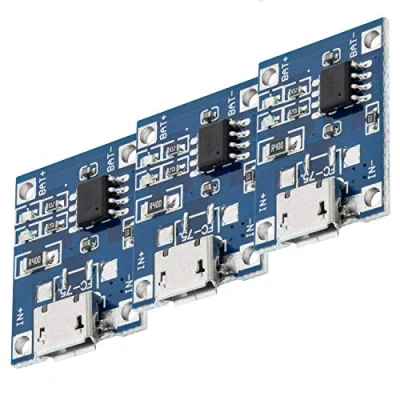 Afbeelding van AZDelivery 3 x TP4056 Micro USB 5V 1A laadregelaar Lithium Li Ionenbatterijlader module Inclusief E Book!